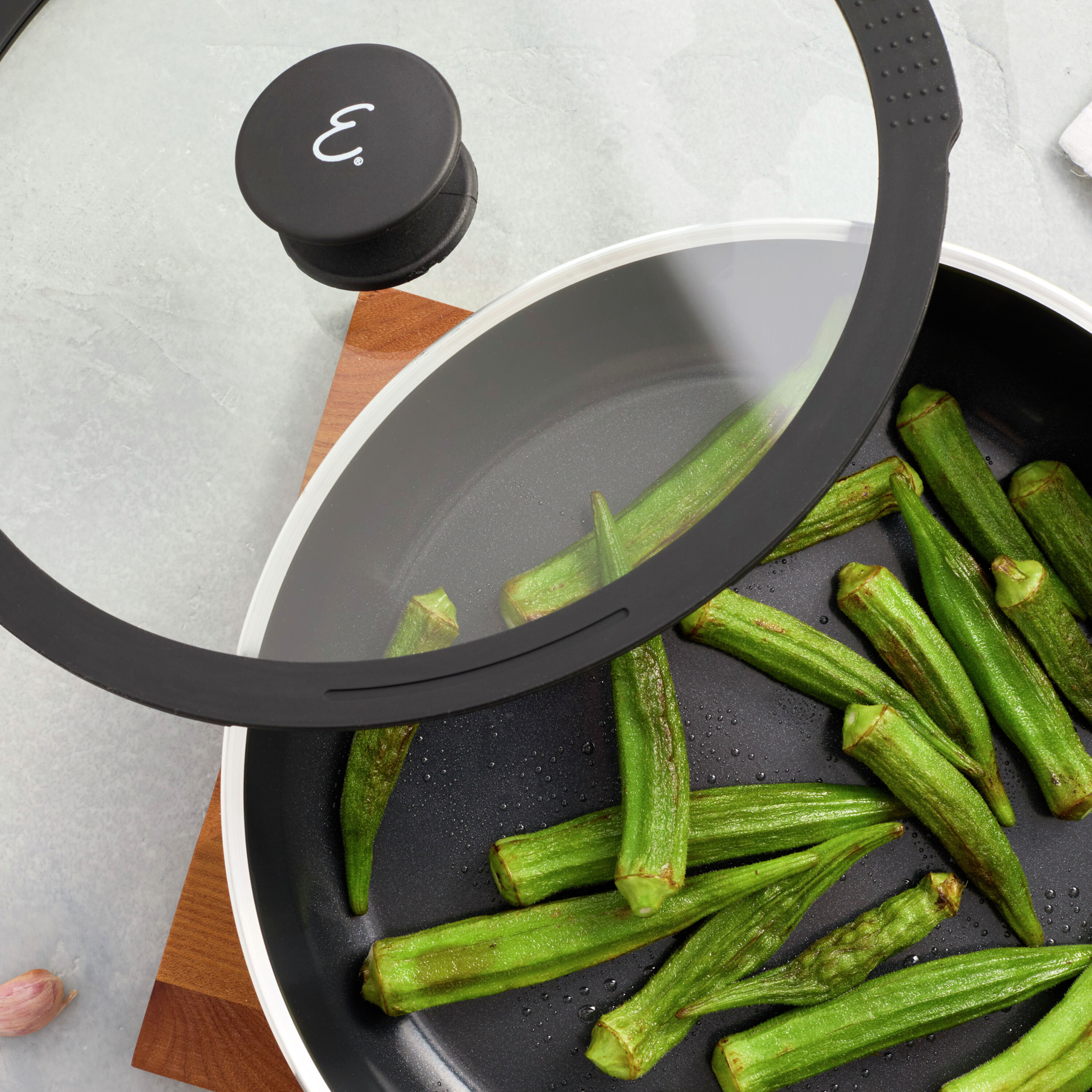 Nola by Emeril 3.9 qt, Aluminum, Ceramic Nonstick Saute Pan With