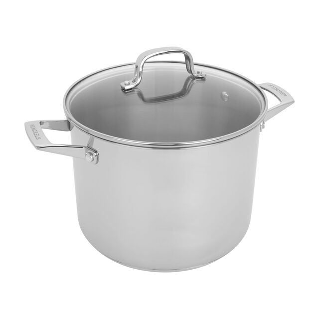 8.45 qt, Stainless Steel, Pasta Pot With Colander Baskets,,large