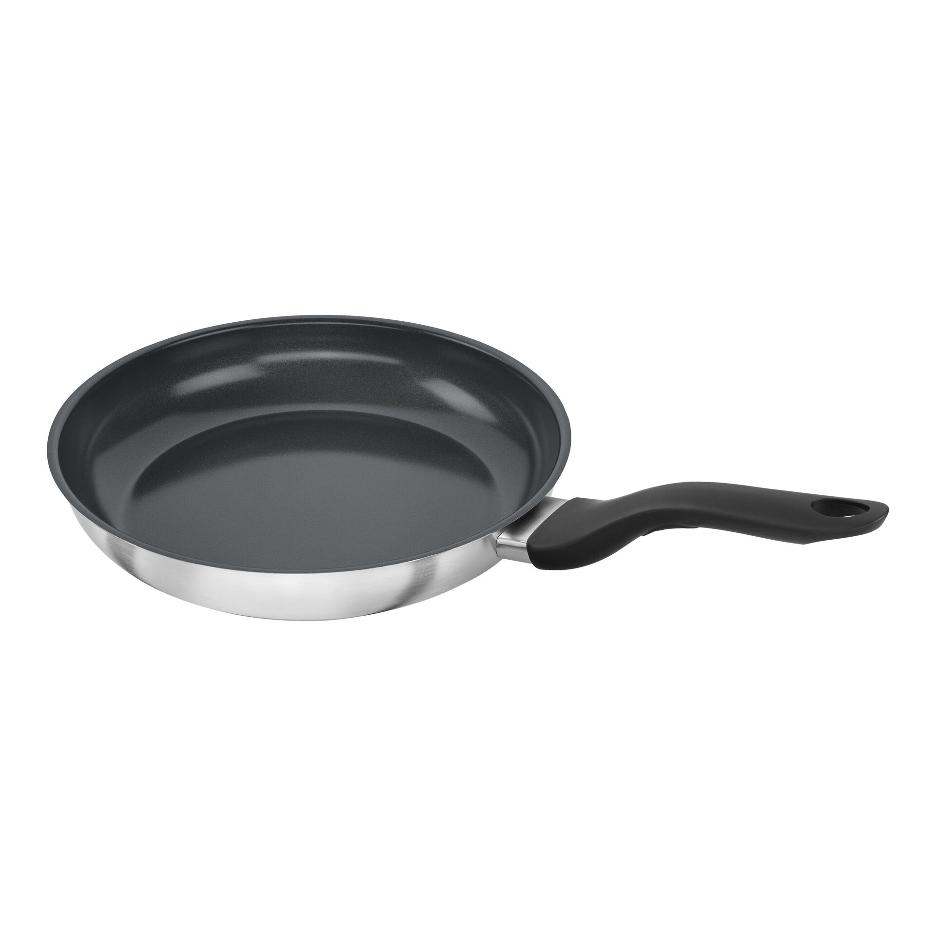 Bratpfanne 24 cm, Edelstahl, Silber,,large