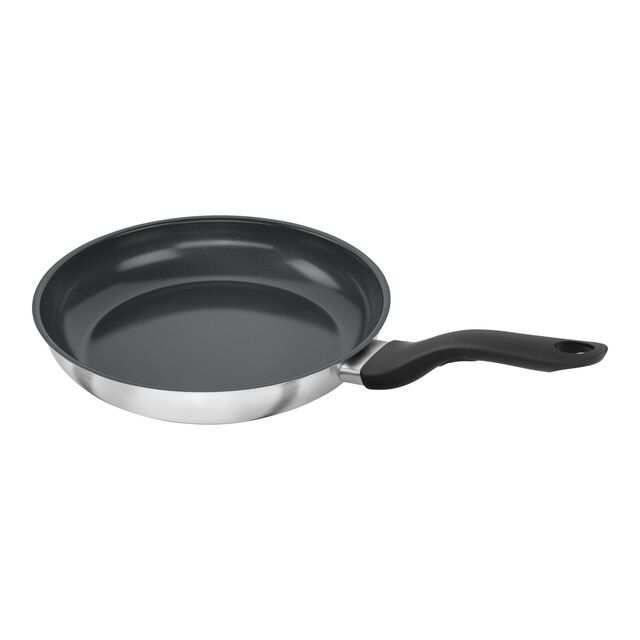 Bratpfanne 28 cm, Edelstahl, Silber,,large