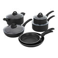10 Piece aluminum Cookware Set - Black,,large