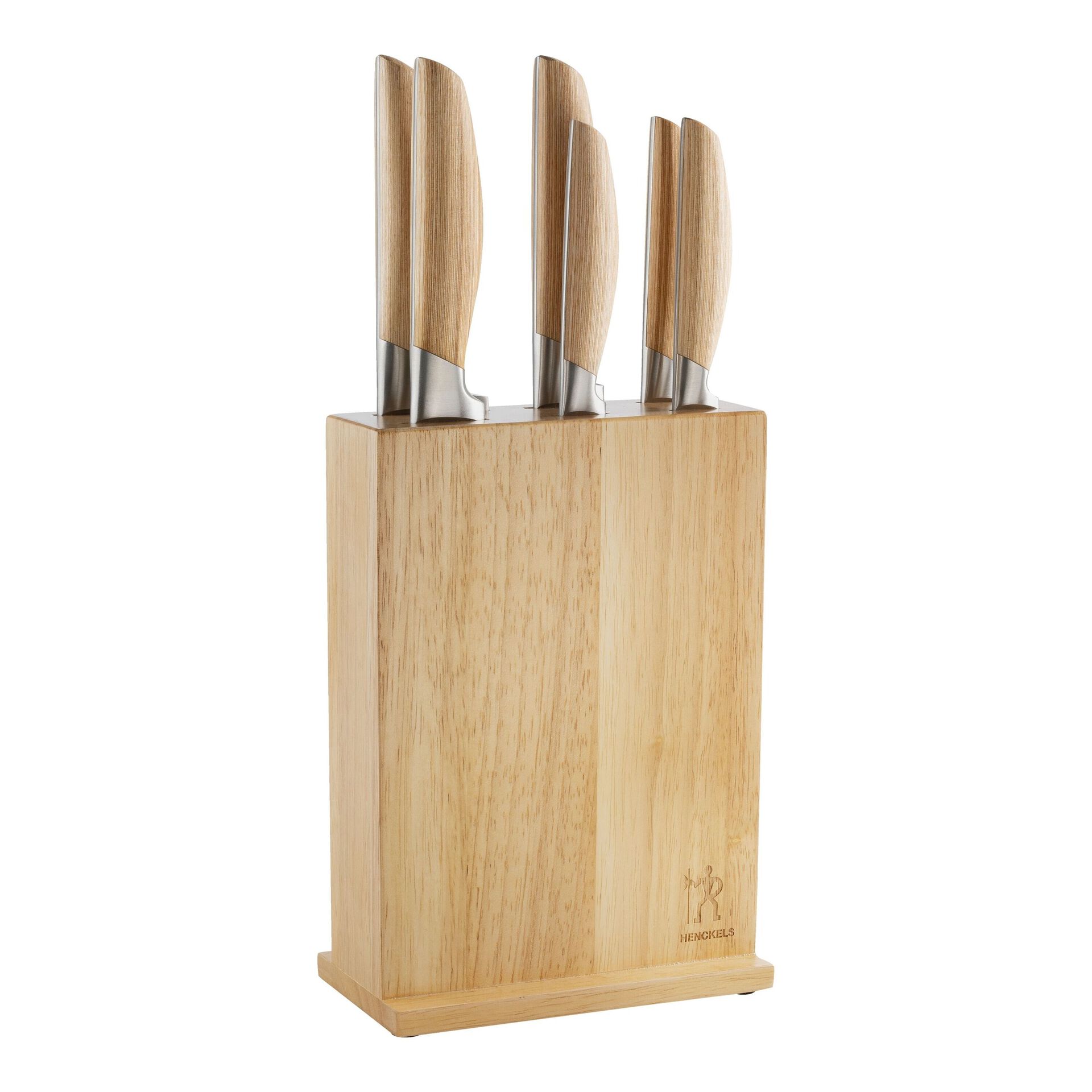 7-tlg, Messerblockset, Natur,,large