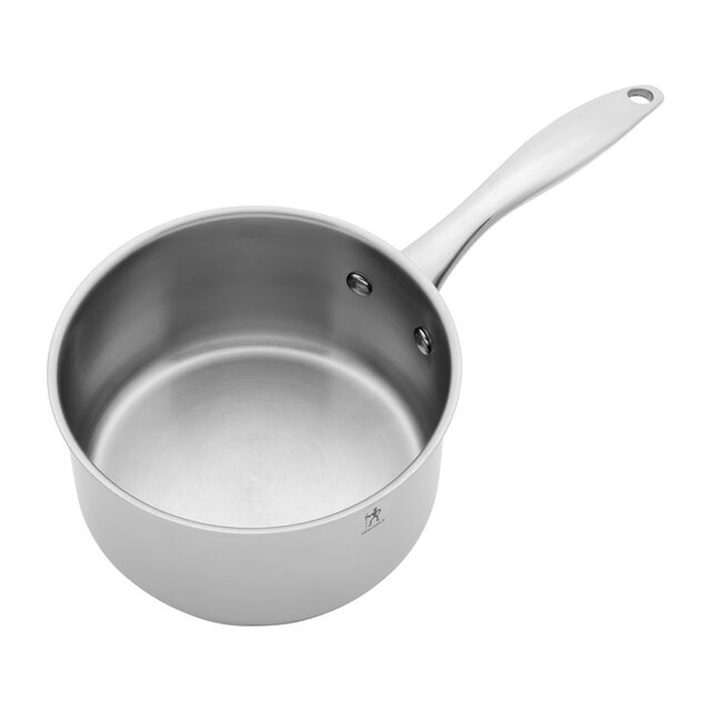 2,4 l stainless steel round Sauce pan with steamer, silver,,large