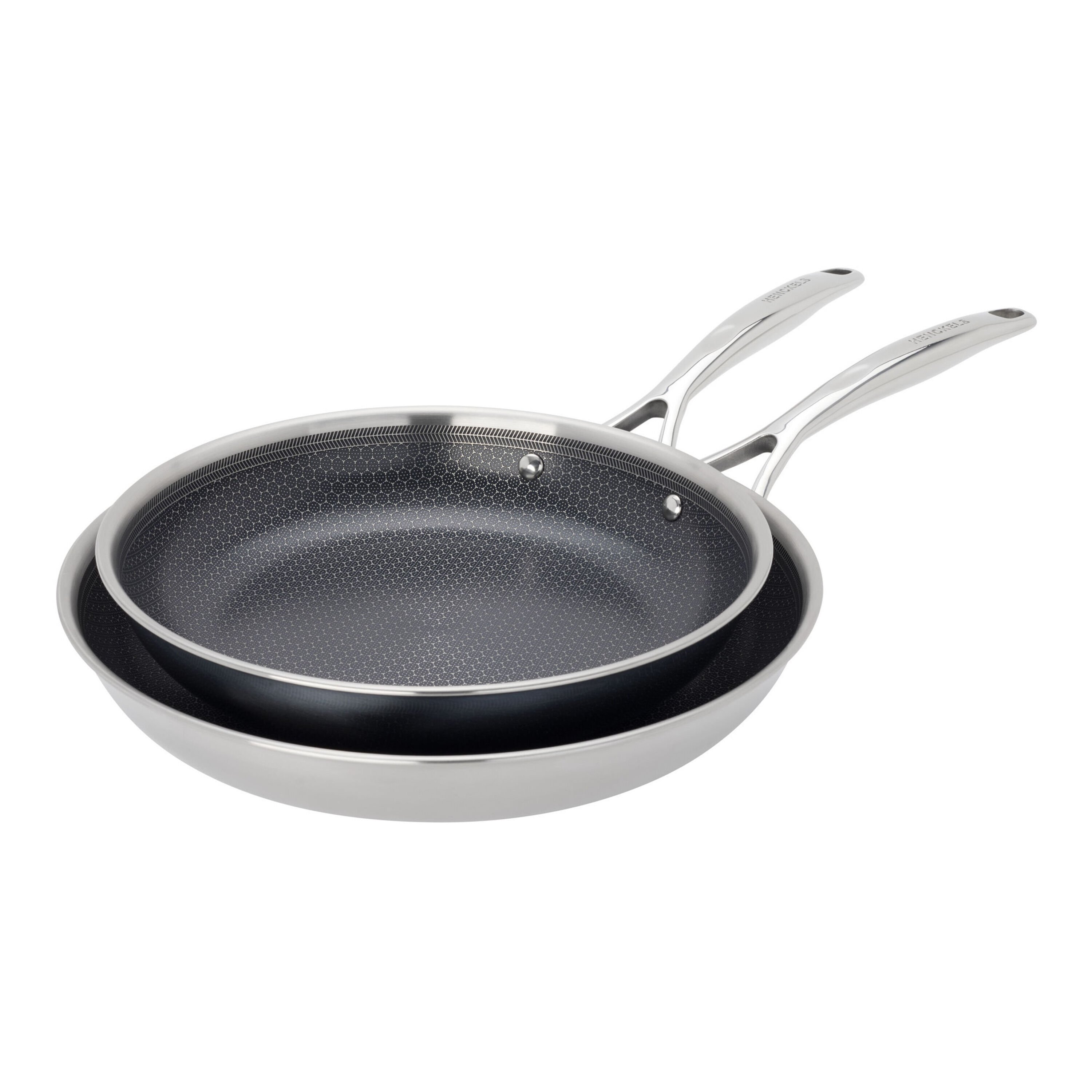 3-pc, Stainless Steel, Hybrid Nonstick Frying Pan Set