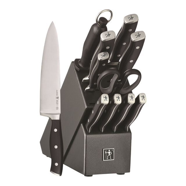 12 Piece, Knife block set, black,,large
