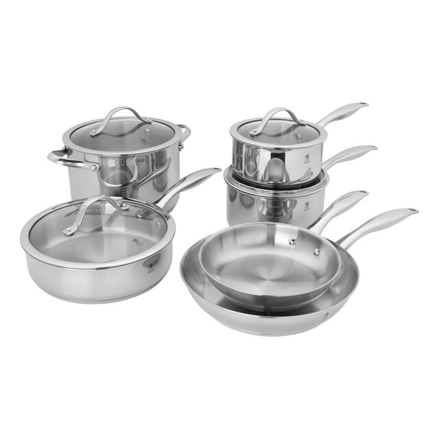 10-pc, Stainless Steel, Cookware Set,,large