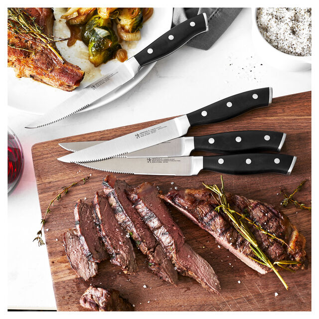 4 Piece, Steak set, black,,large