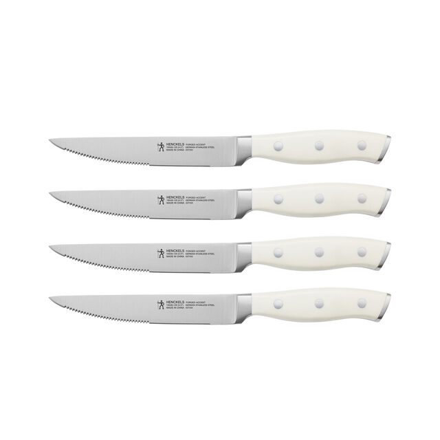 4 Piece, Steak set, white,,large
