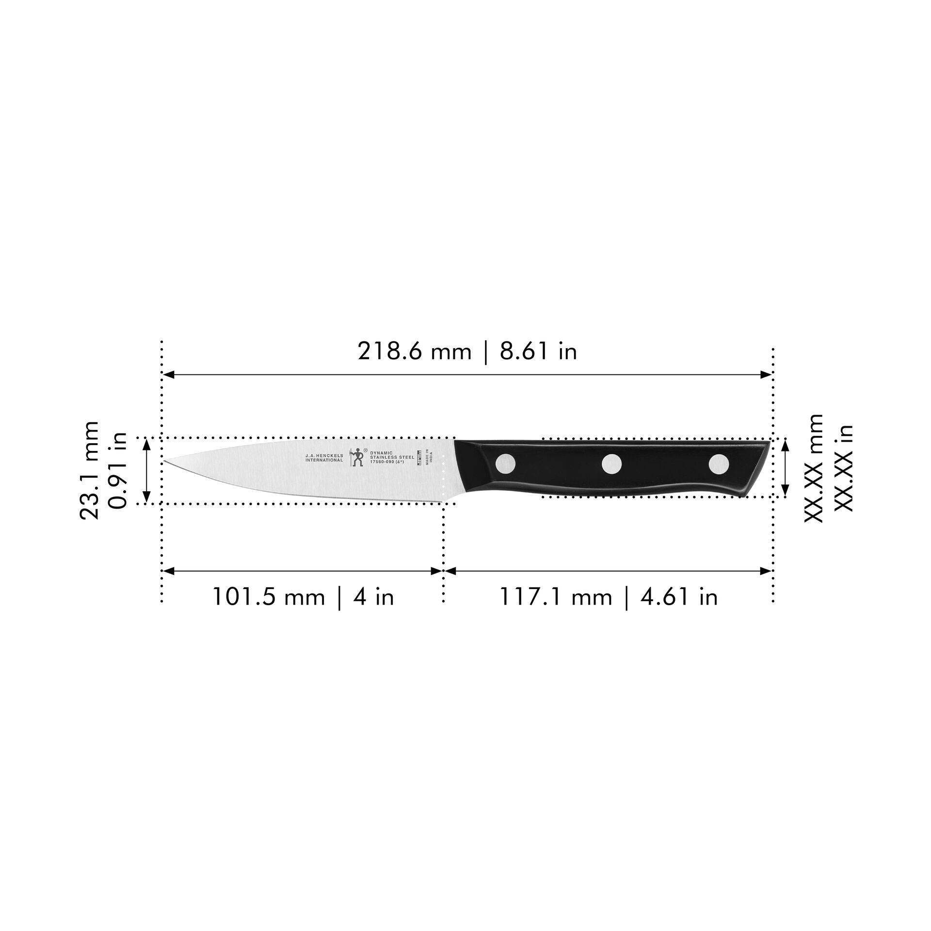 3.5-inch, Paring knife, black,,large