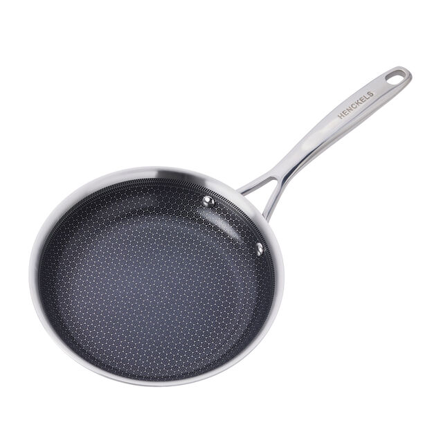 8.00 inch, Stainless Steel, Ceramic Hybrid Frying Pan,,large