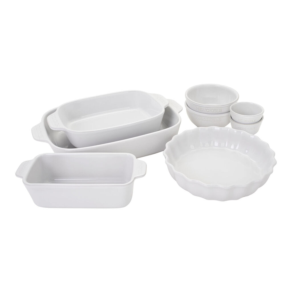 8 Piece Bakeware set, white,,large