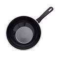11-inch, Aluminum, Ceramic Nonstick Wok With Lid, Matte Black,,large