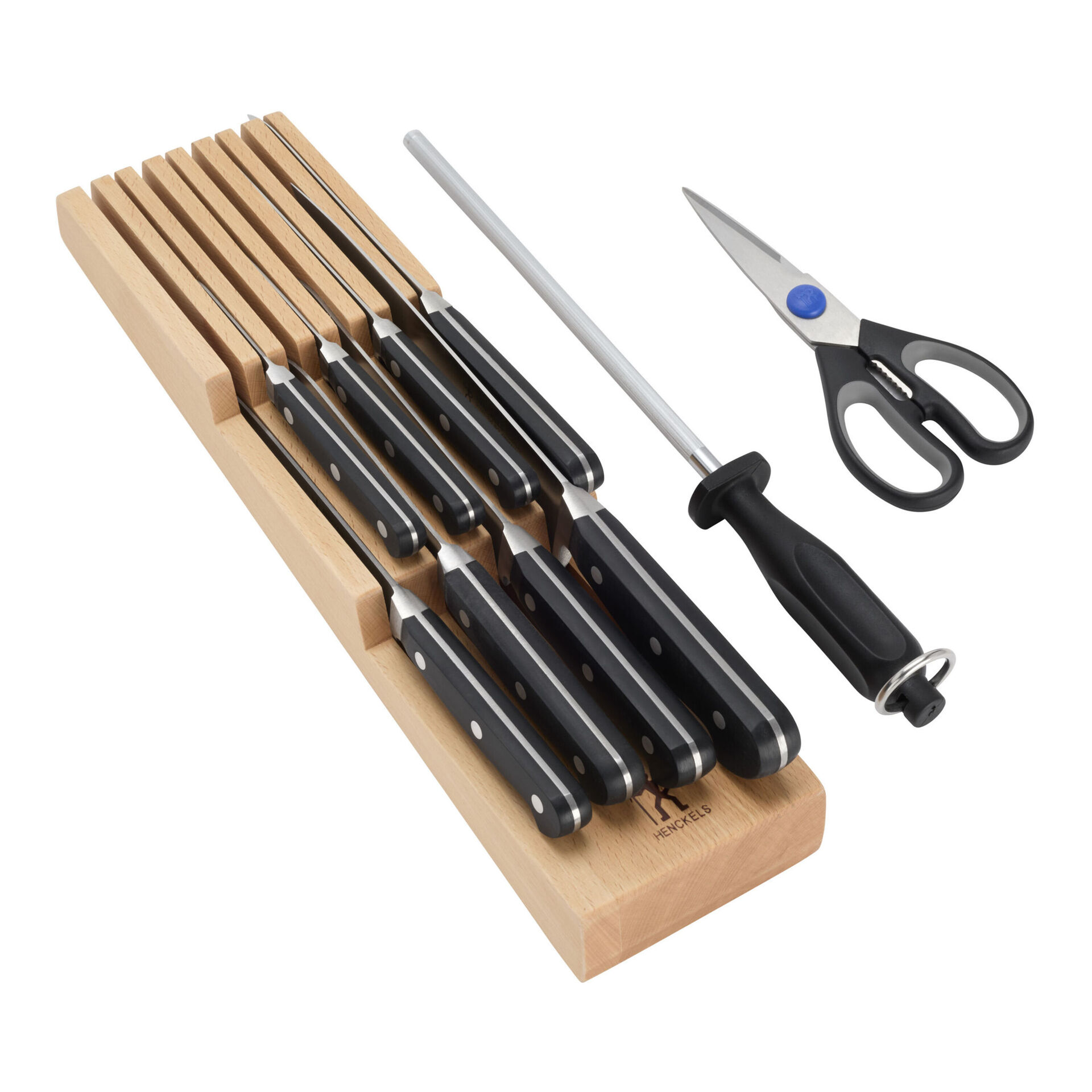 11-pc, Knife Set with Drawer Storage Tray,,large