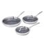 6-pc, Stainless Steel, Ceramic Hybrid Nonstick Frying Pan Set With Lids,,large preview