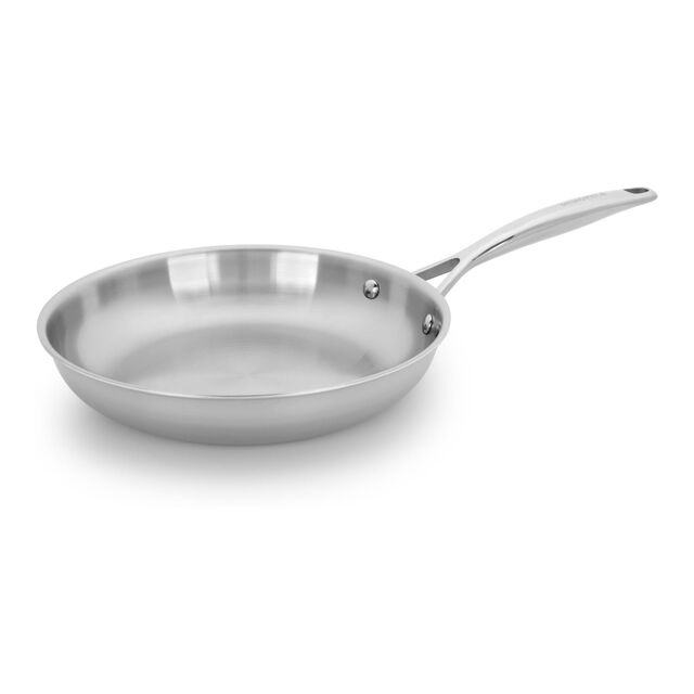 10.00 inch, Stainless Steel, Frying Pan,,large