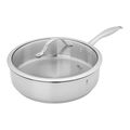 5.75 qt, Stainless Steel, Saute Pan And Deep Fryer With Lid,,large