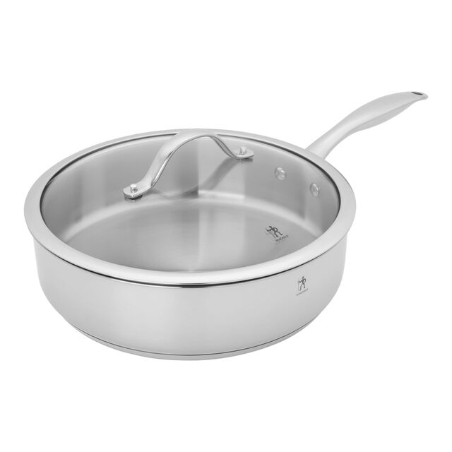 5.75 qt, Stainless Steel, Saute Pan And Deep Fryer With Lid,,large