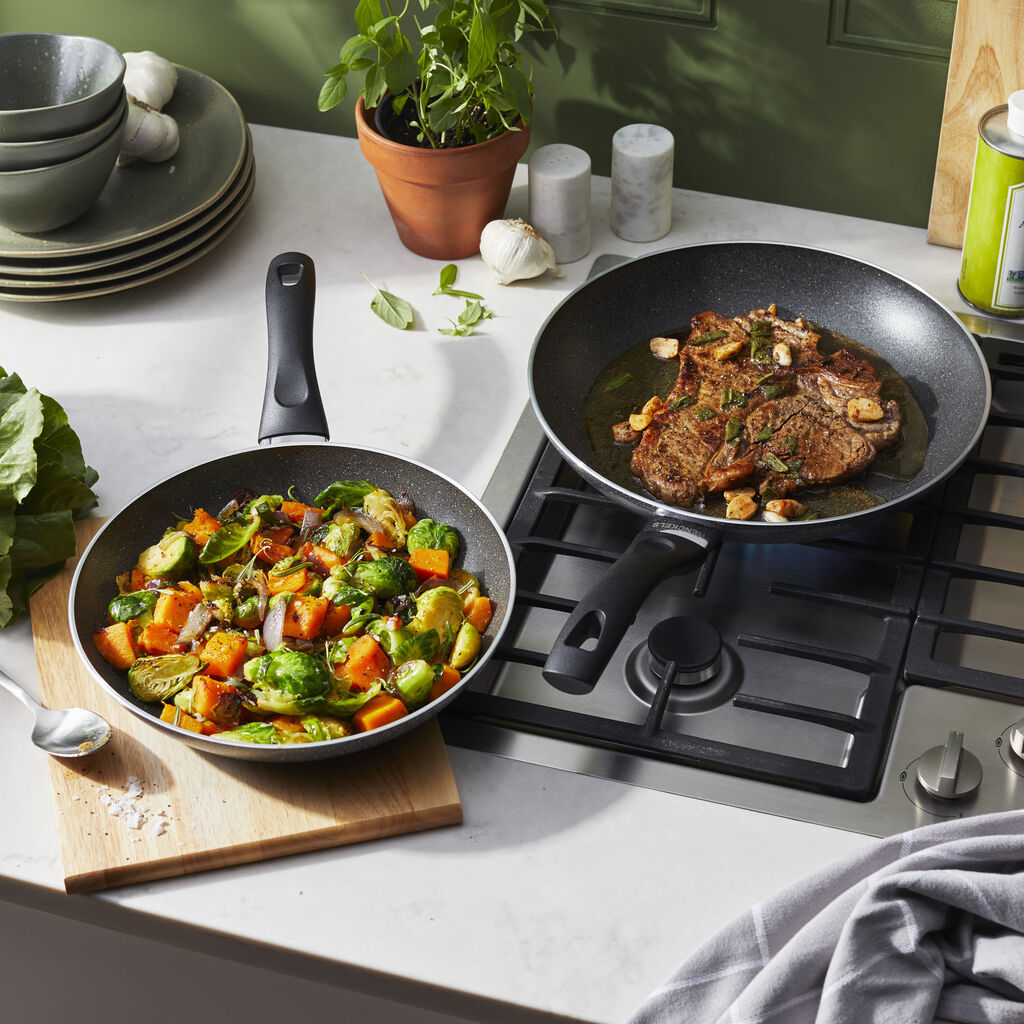 2 Piece aluminum Fry Pan Set - Granite,,large