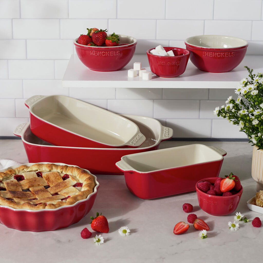 8 Piece Bakeware set, cherry,,large