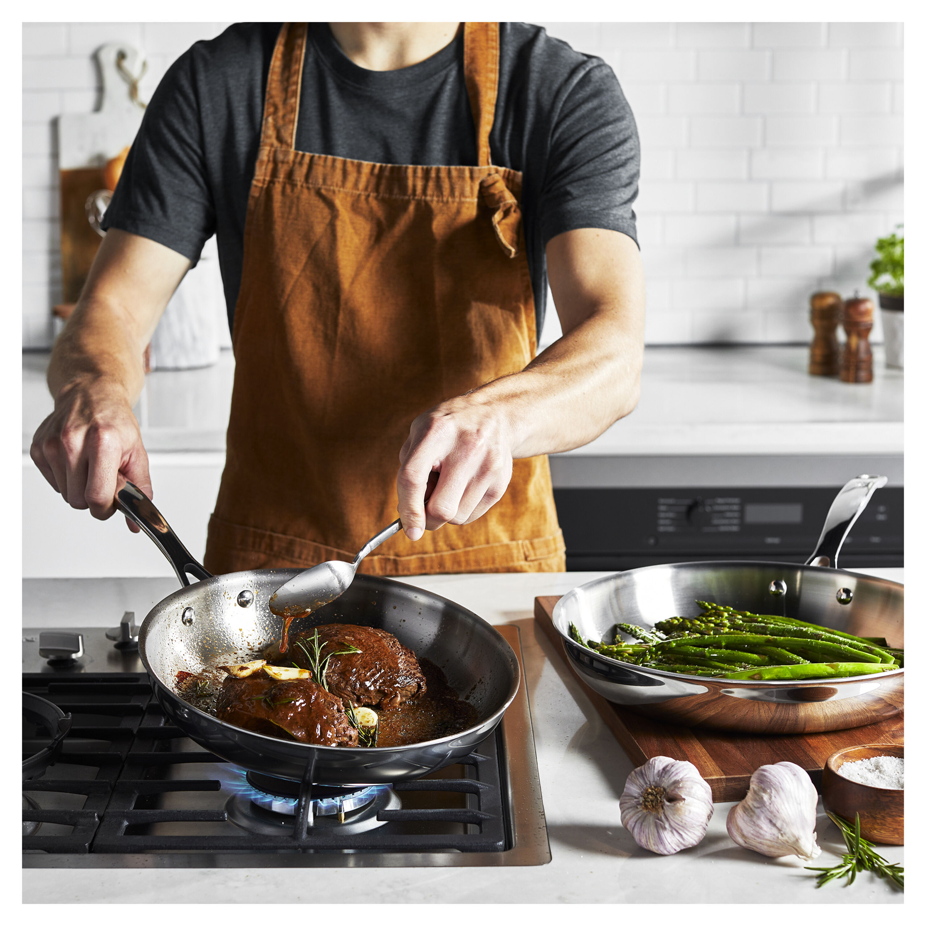 Clad H3 Frying Pan Set, 2-pc, Stainless Steel | Henckels US