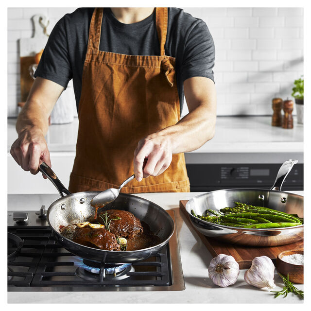 2-pc, Stainless Steel, Frying Pan Set,,large