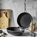 3 Piece aluminum Wok and Frypan Set,,large