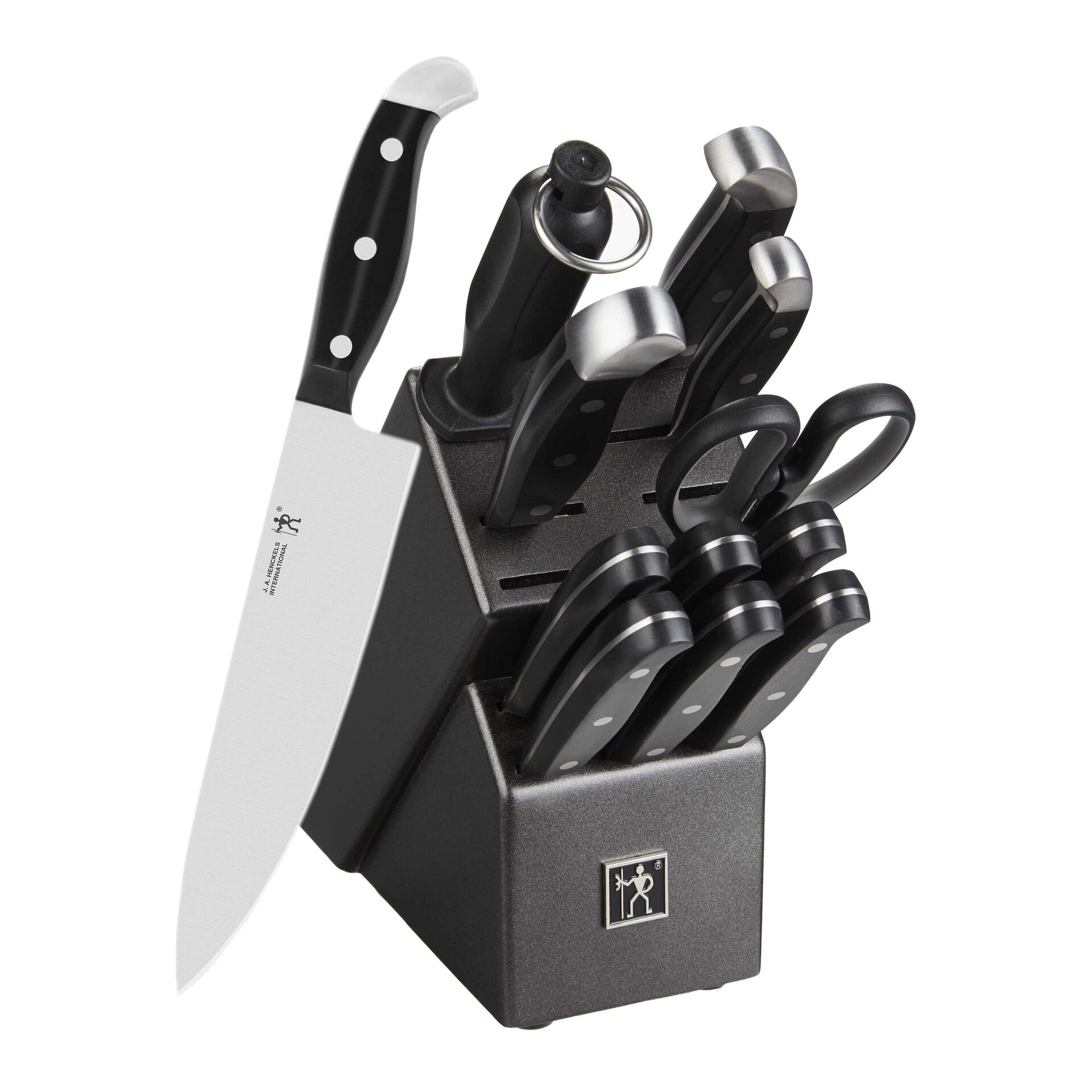 13 Piece, Knife block set, black,,large