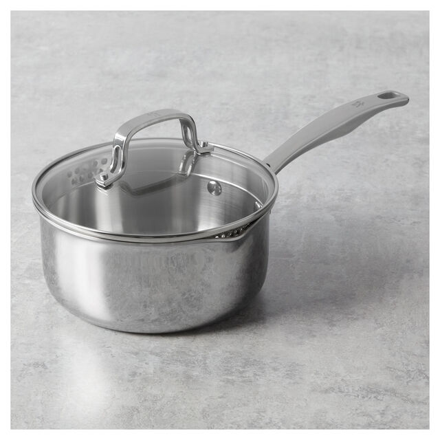 2 qt, Stainless Steel, Sauce Pan With Lid,,large