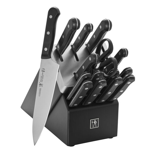 16 Piece, Knife block set, black,,large