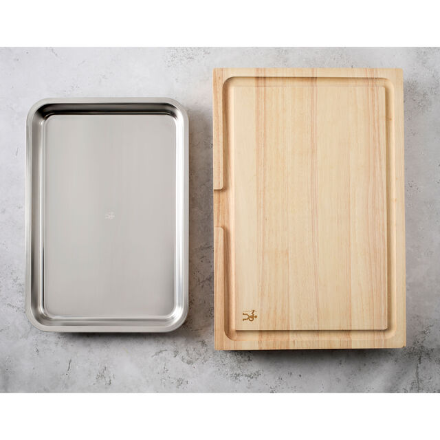 Cutting board 60 cm x 40 cm 18/10 Stainless Steel,,large