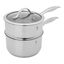 2,4 l stainless steel round Sauce pan with steamer, silver,,large preview