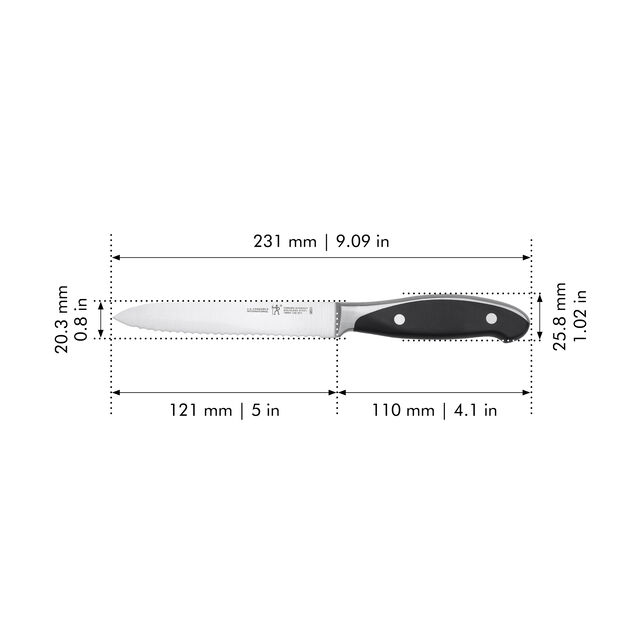 5.00 inch, Serrated Utility Knife,,large