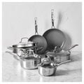 10-pc, Stainless Steel, Ceramic Nonstick Cookware Set,,large