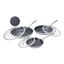 6-pc, Stainless Steel, Ceramic Hybrid Nonstick Frying Pan Set With Lids preview