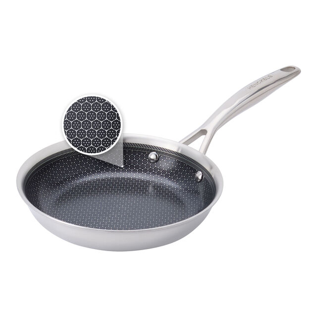 8.00 inch, Stainless Steel, Ceramic Hybrid Frying Pan,,large