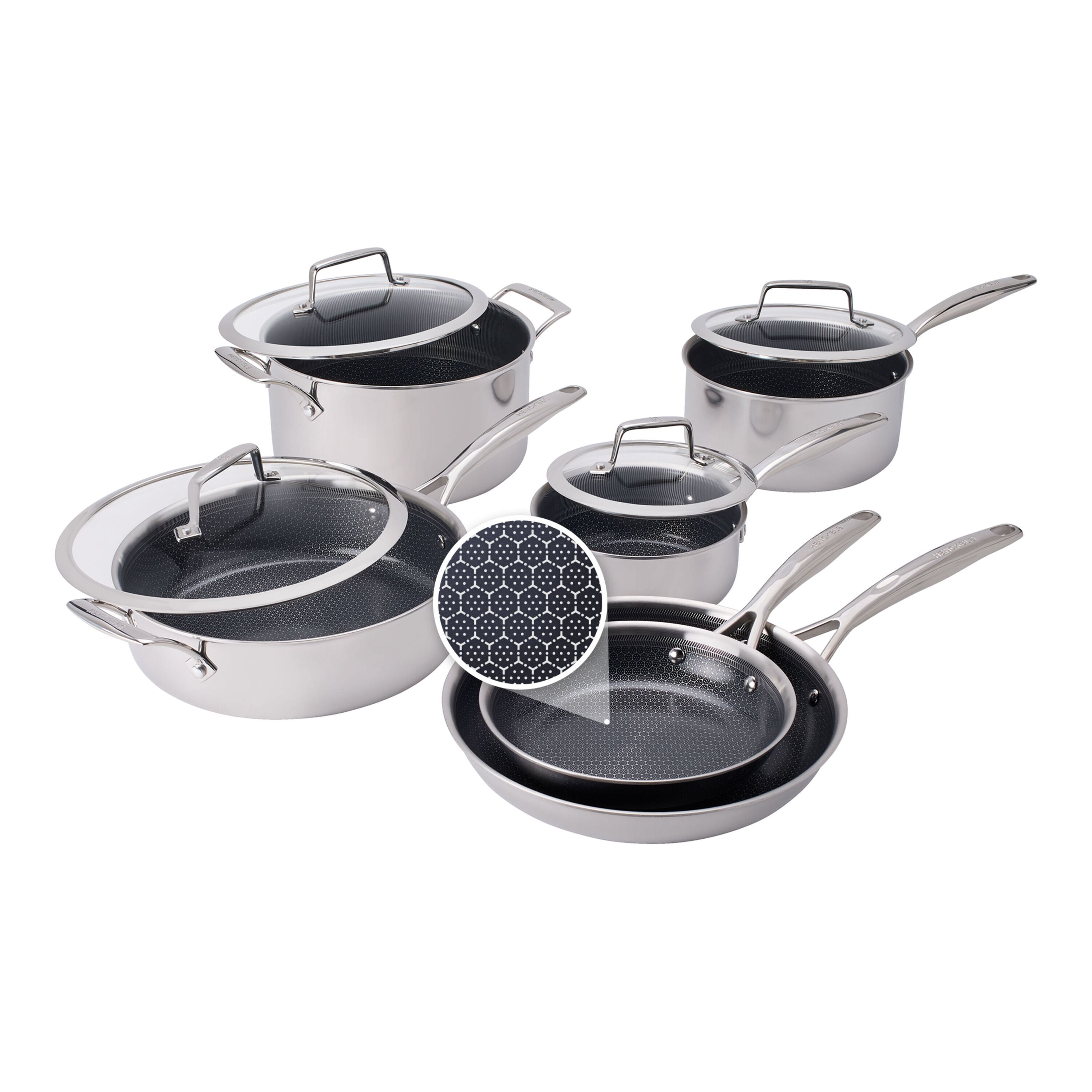 Paradigm Ceramic 10-pc, Stainless Steel, Ceramic Hybrid Nonstick
