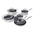 10-pc, Stainless Steel, Ceramic Hybrid Cookware Set,,large